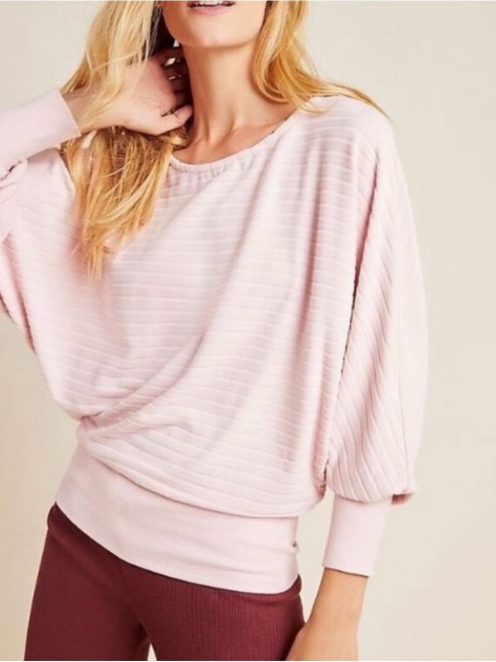 Dolman Sleeve, Batwing, Medium Soft Pink, Women's top, Brand is Saturday/Sunday